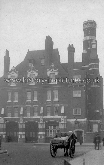 LCC Fire Station, Roman Road, Bethnal Green, London. 1913